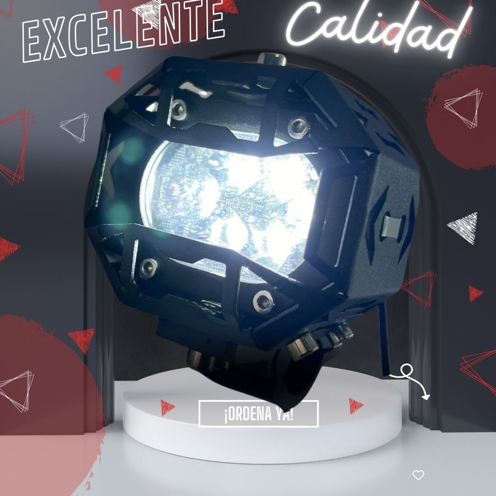 Faro Auxiliar Moto Iron Racing Hiperled 8-80v 30w 3000lm