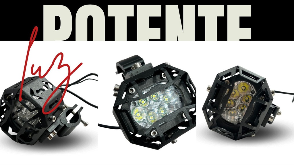 Faro Auxiliar Moto Iron Racing Hiperled 8-80v 30w 3000lm