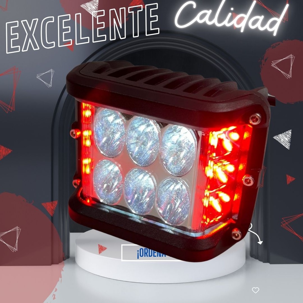 Faro Moto Hyperled Con Alarma Y Luz 12-80v 20w