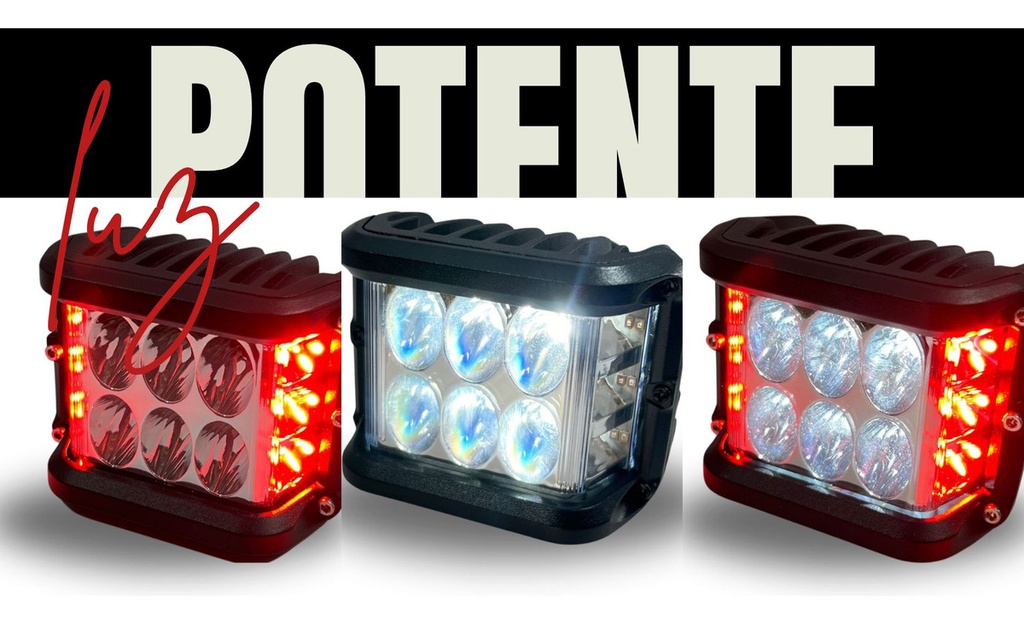 Faro Moto Hyperled Con Alarma Y Luz 12-80v 20w