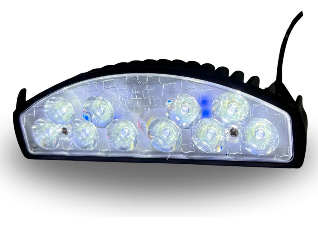 Faro Led Carcasa Negra Luz Blanco-azul