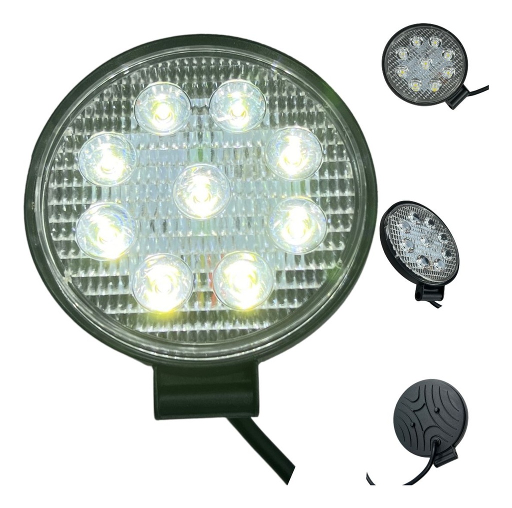 Par De Faro 9led 12v Universal Redondo Y Cuadrado