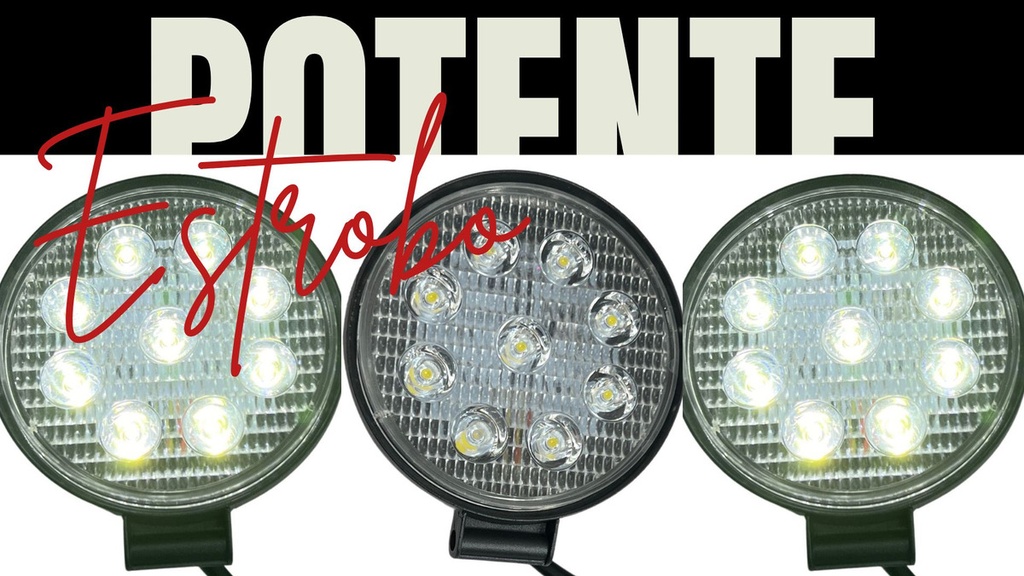 Par De Faro 9led 12v Universal Redondo Y Cuadrado