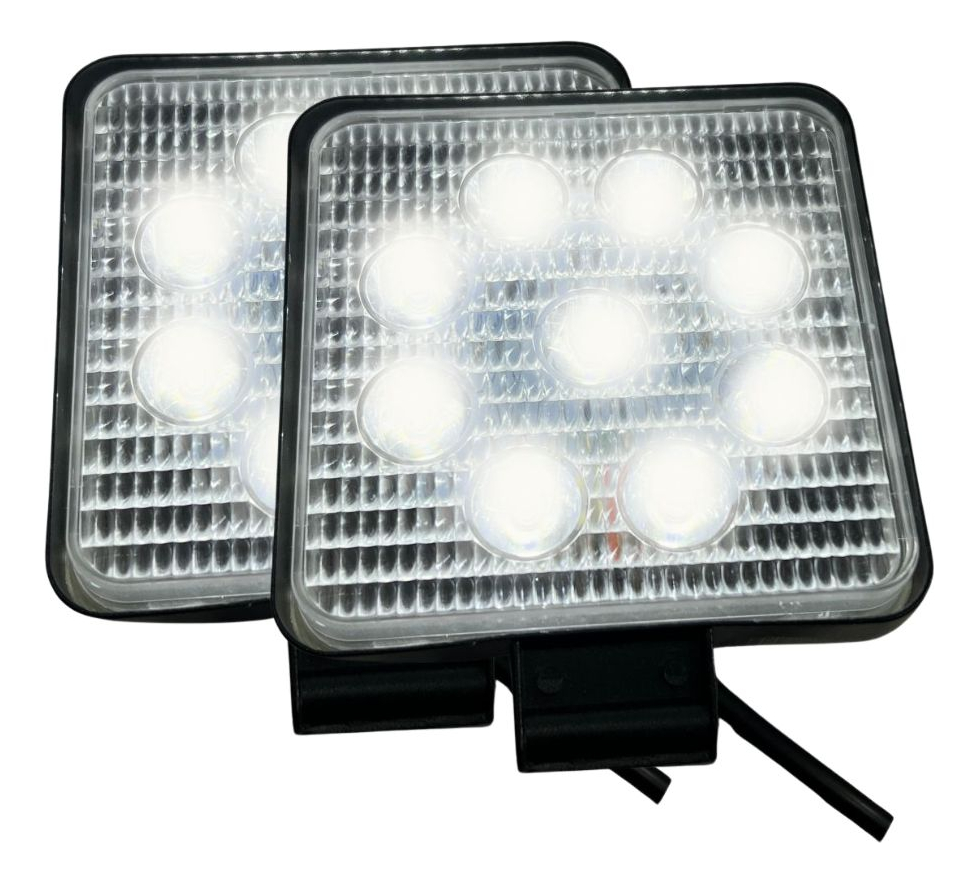 Par De Faro 9led 12v Universal Redondo Y Cuadrado