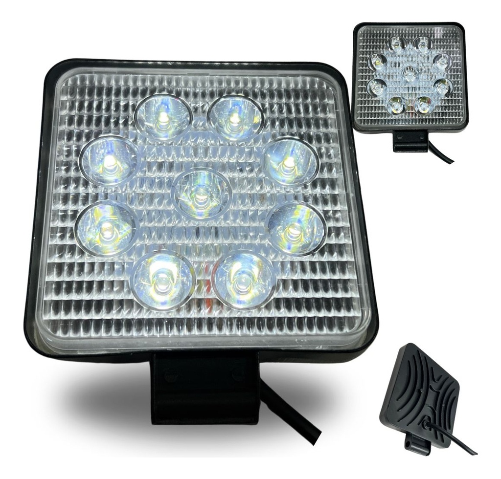Par De Faro 9led 12v Universal Redondo Y Cuadrado