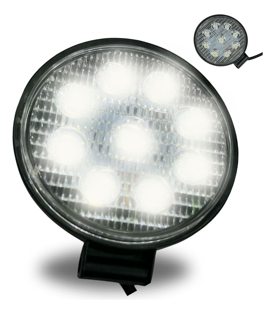 Par De Faro 9led 12v Universal Redondo Y Cuadrado