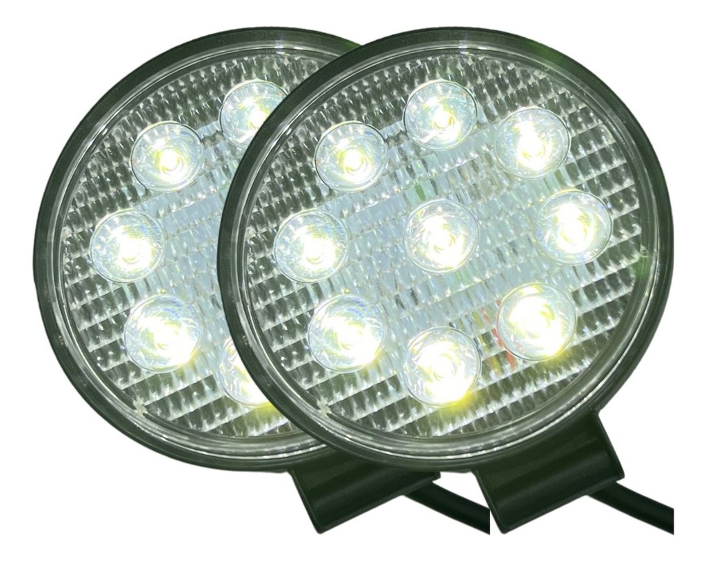 Par De Faro 9led 12v Universal Redondo Y Cuadrado