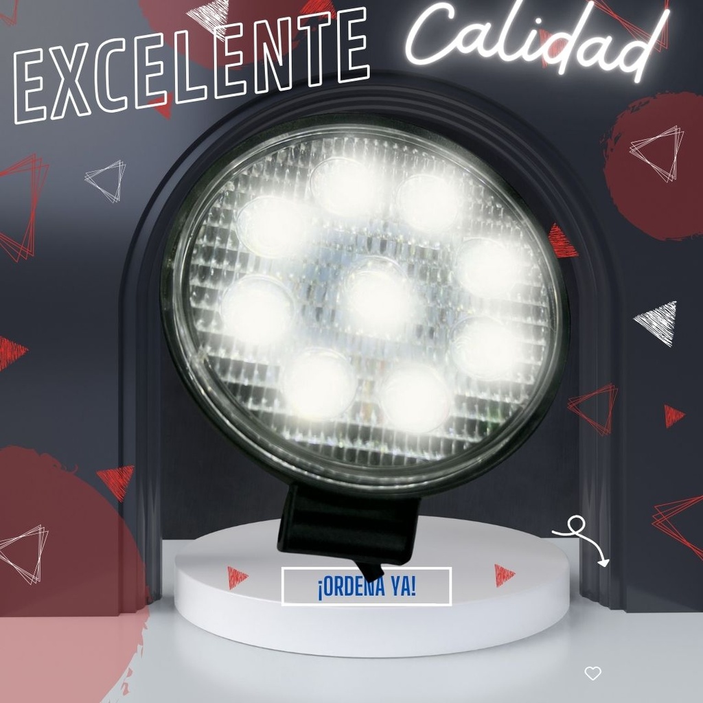 Par De Faro 9led 12v Universal Redondo Y Cuadrado