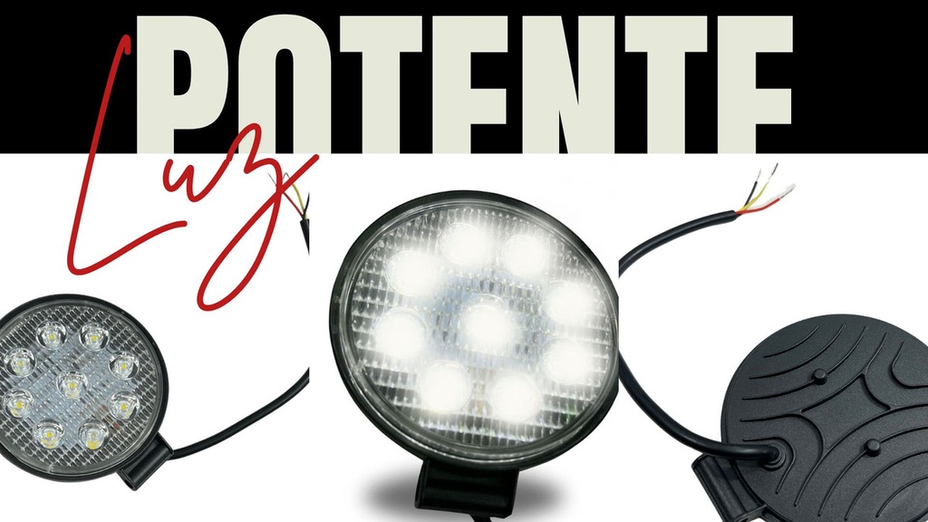 Par De Faro 9led 12v Universal Redondo Y Cuadrado