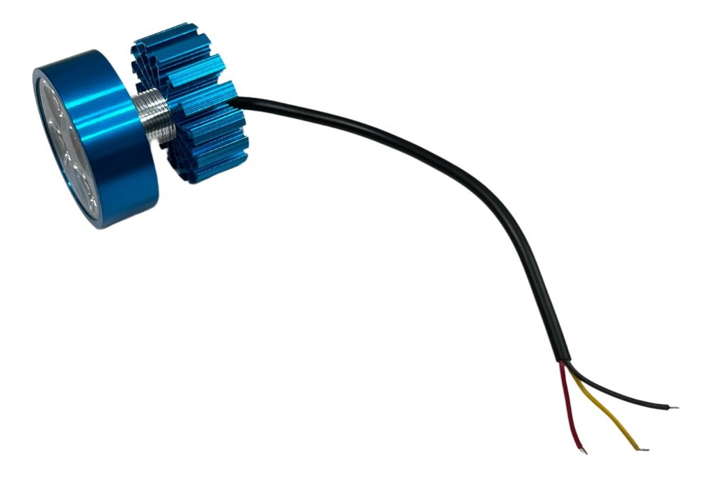 1 Pieza De Faro Led Para Moto Universal Carcasa Azul 20w