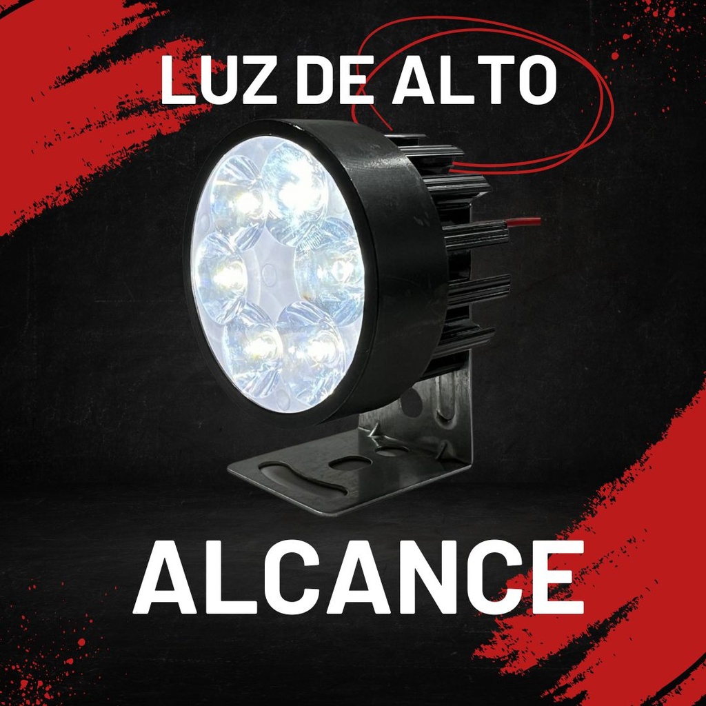 Faro Auxiliar Led Moto Ir1571 8-80v 6w Negro