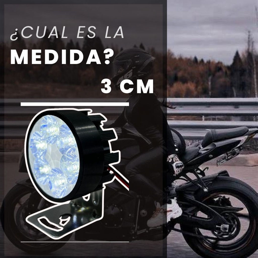 Faro Auxiliar Led Moto Ir1571 8-80v 6w Negro