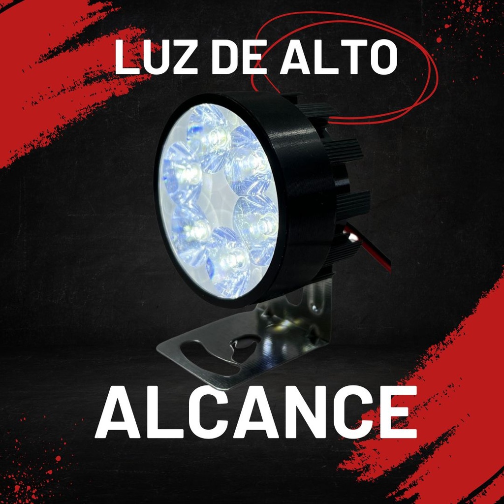 Faro Auxiliar Led Moto Ir1571 8-80v 6w Negro