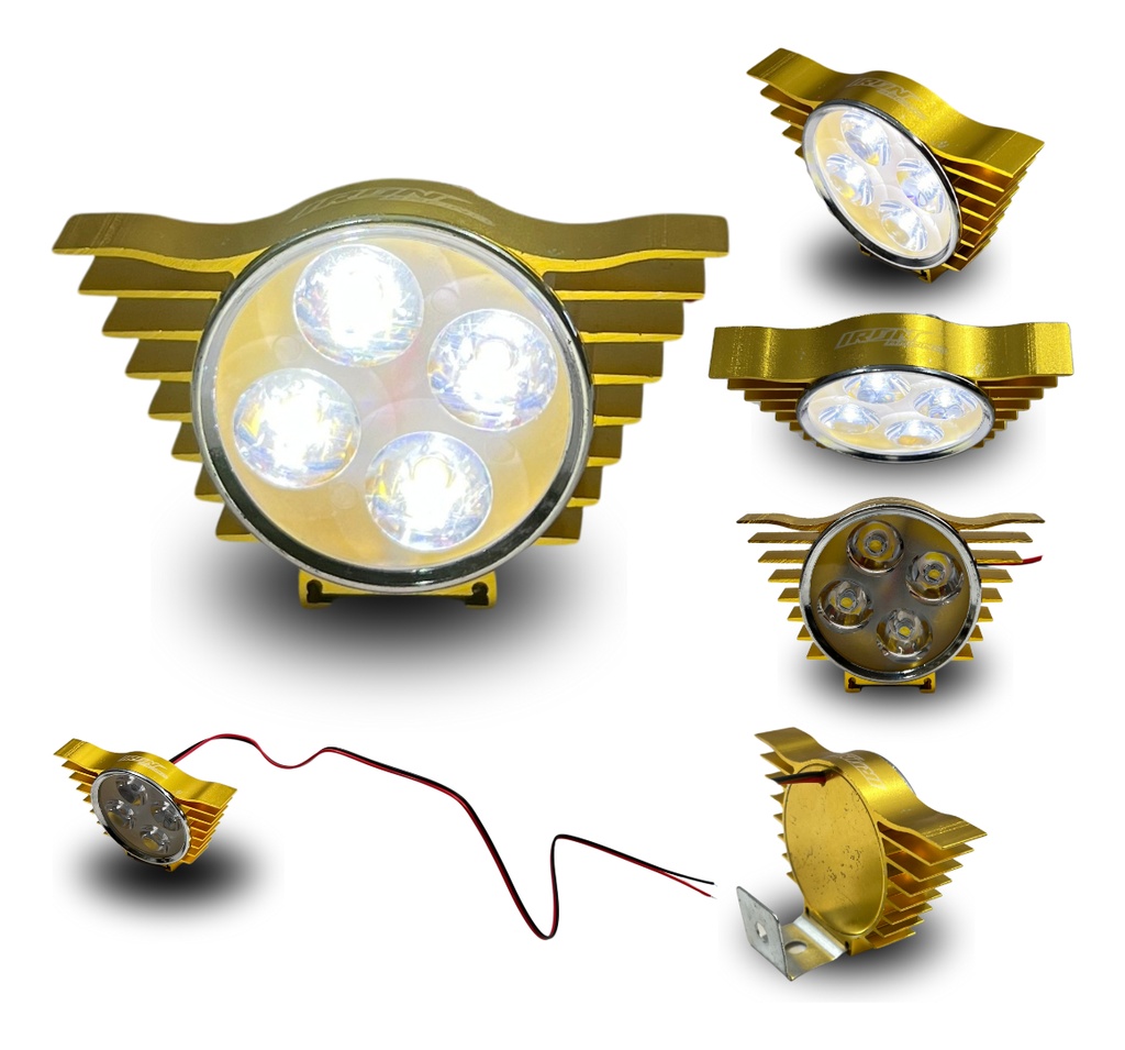 Faro Auxiliar Hyperled Alitas 8-80v  200lm 7 Colores Carcasa