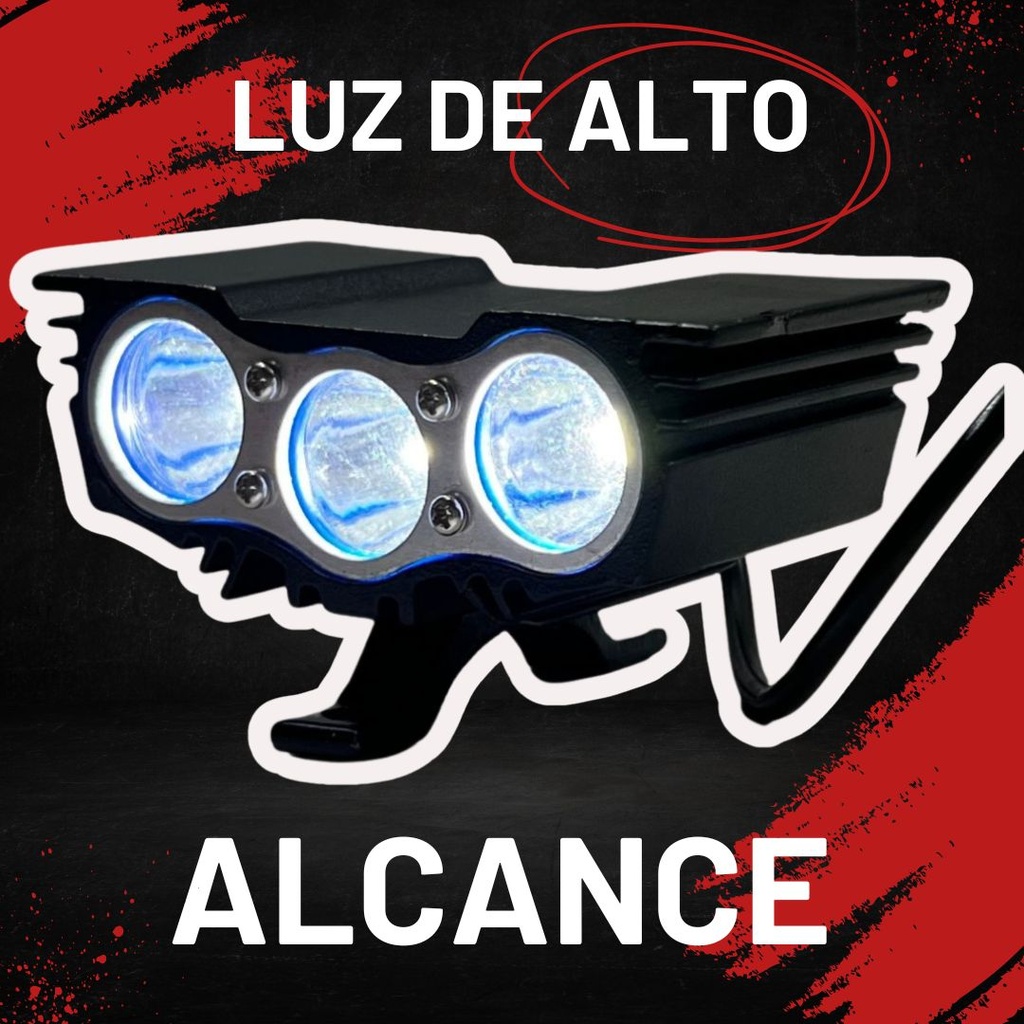 Faro Auxiliar Hyperled Moto Estrobo Ir-m02 12-80v 20w 2500lm