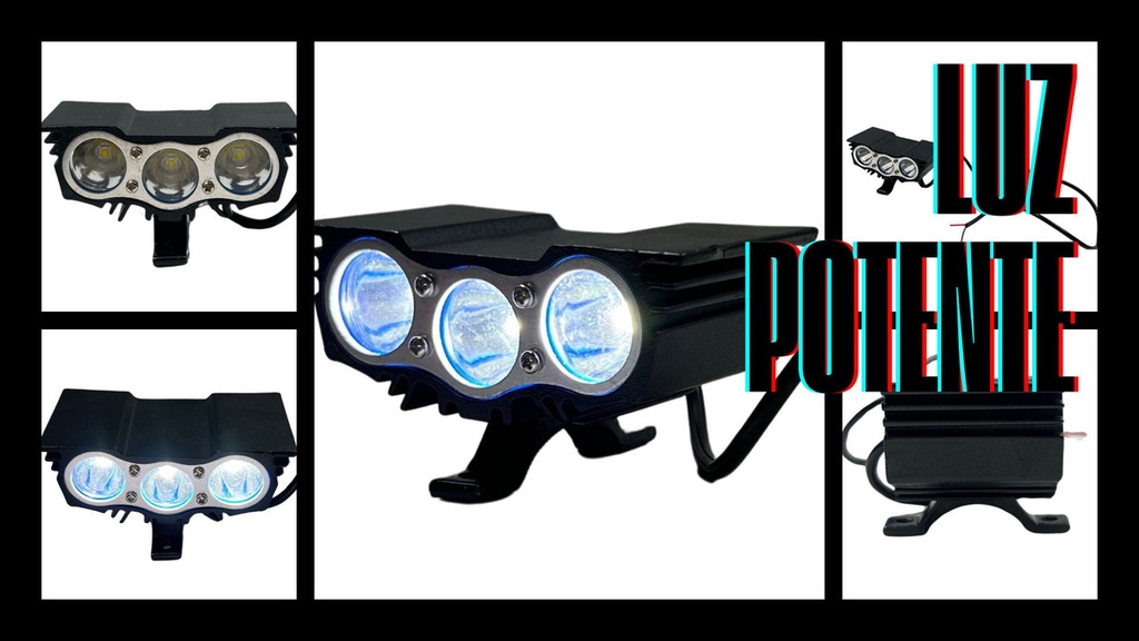 Faro Auxiliar Hyperled Moto Estrobo Ir-m02 12-80v 20w 2500lm