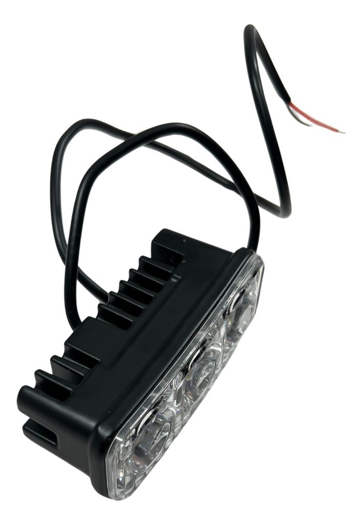 Faro Led Auxiliar Moto Con 3 Leds (9w) Luz Blanca