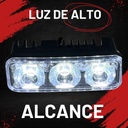 Faro Led Auxiliar Moto Con 3 Leds (9w) Luz Blanca