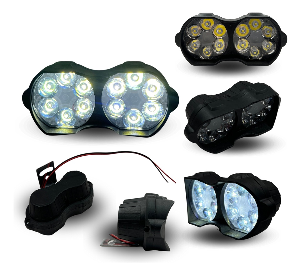 Faro Auxiliar Moto 18led Estrobo Ir-1553 10-80v