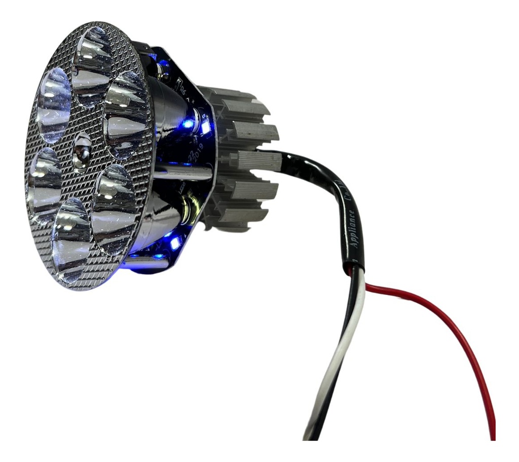 Repuesto Bombilla Led Redondo Moto Universal 10-95v 30w
