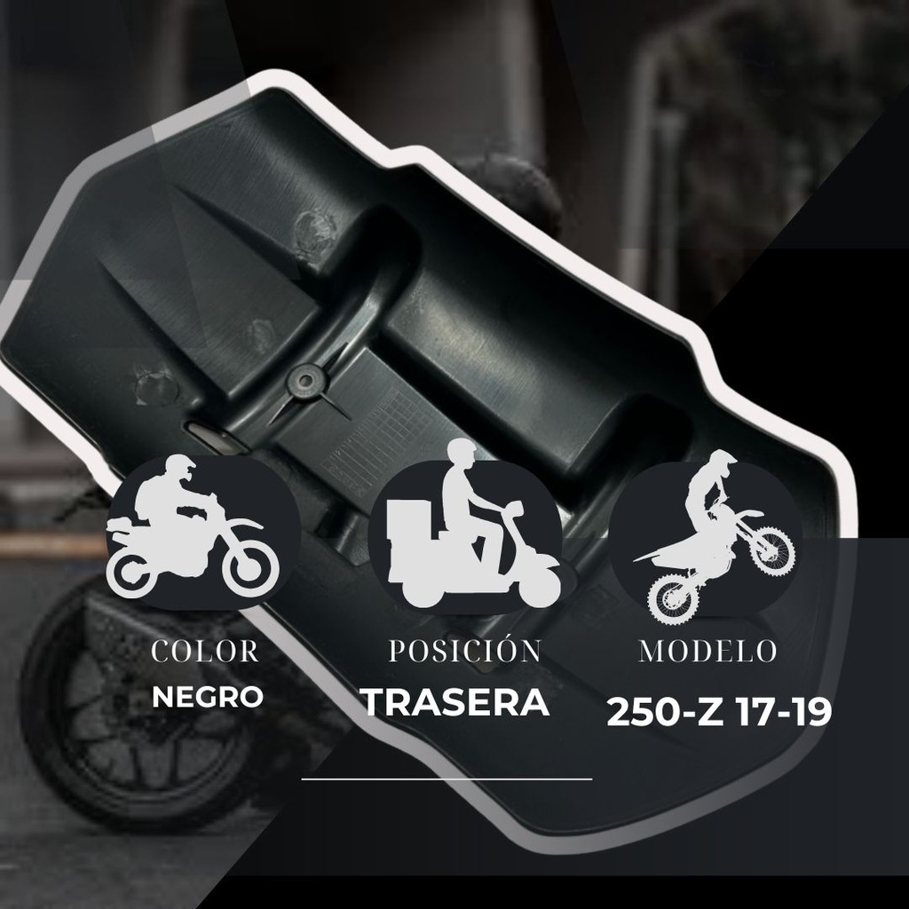 Salpicadera Trasera Negra Generica Para Italika 250z 17-19