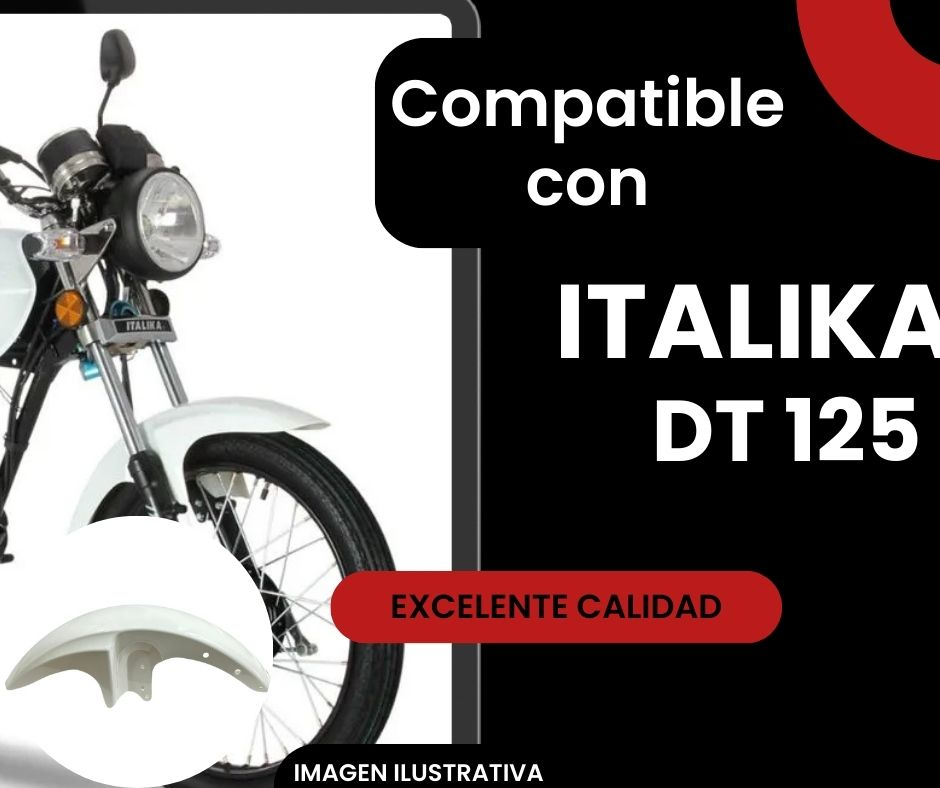 Salpicadera Del. Blanca Generica Para Italika Dt125 Clasica
