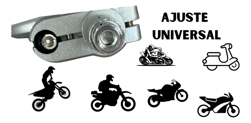 1 Par De Espejos Redondos Para Motocicleta Universal