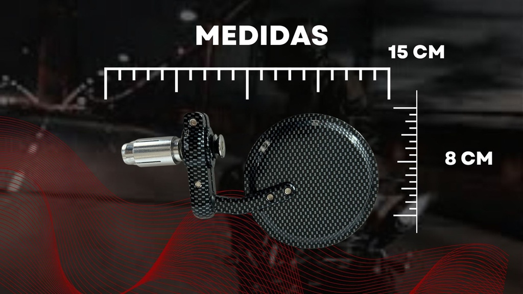 1 Par De Espejos Redondos Para Motocicleta Universal