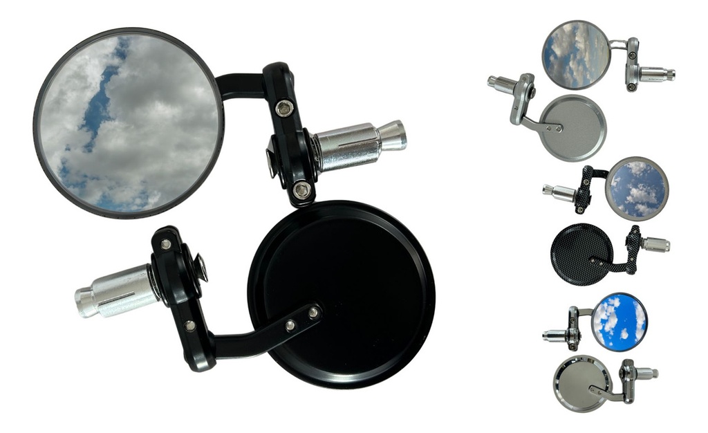 1 Par De Espejos Redondos Para Motocicleta Universal