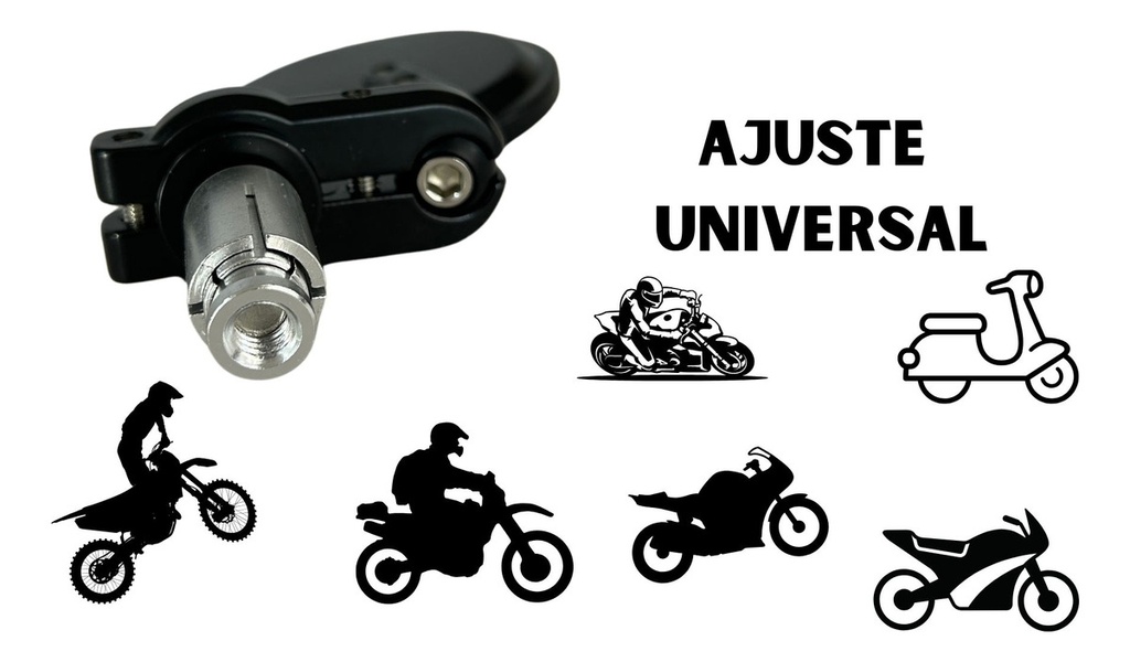 1 Par De Espejos Redondos Para Motocicleta Universal