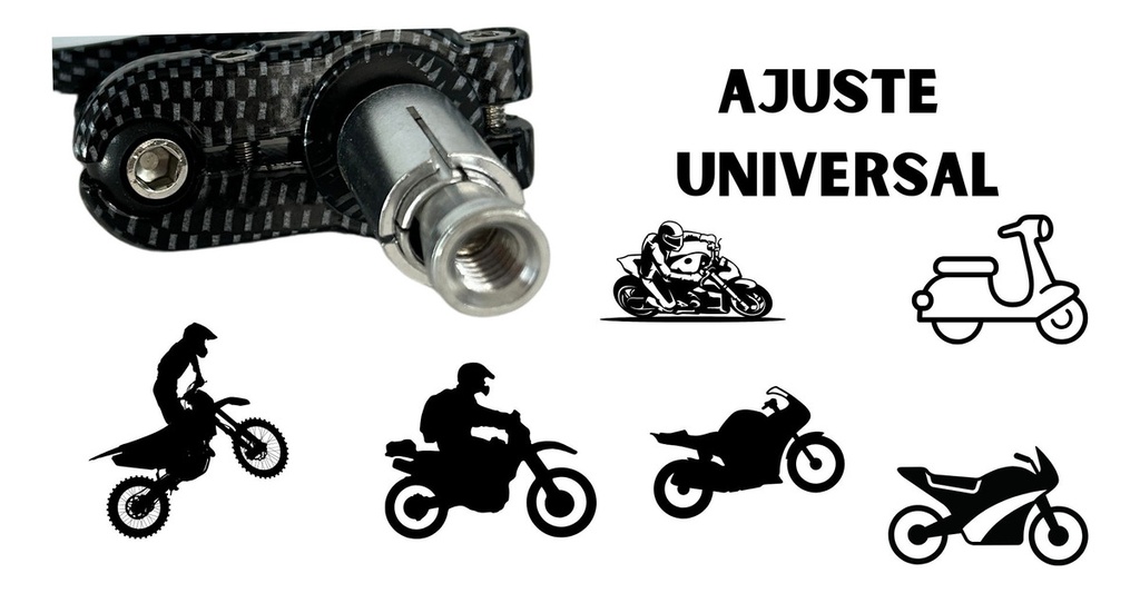 1 Par De Espejos Redondos Para Motocicleta Universal