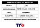 Salpicadera Ford Escape 2008 2009 2010 2011 2012 Tyi