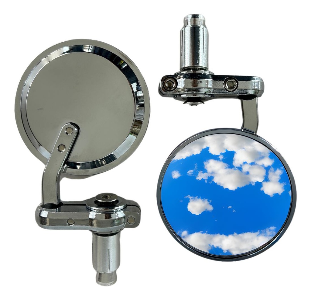 1 Par De Espejos Redondos Para Motocicleta Universal