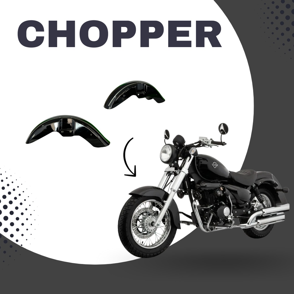 Salpicadera Delantera Moto Chopper Tc250 Tc200