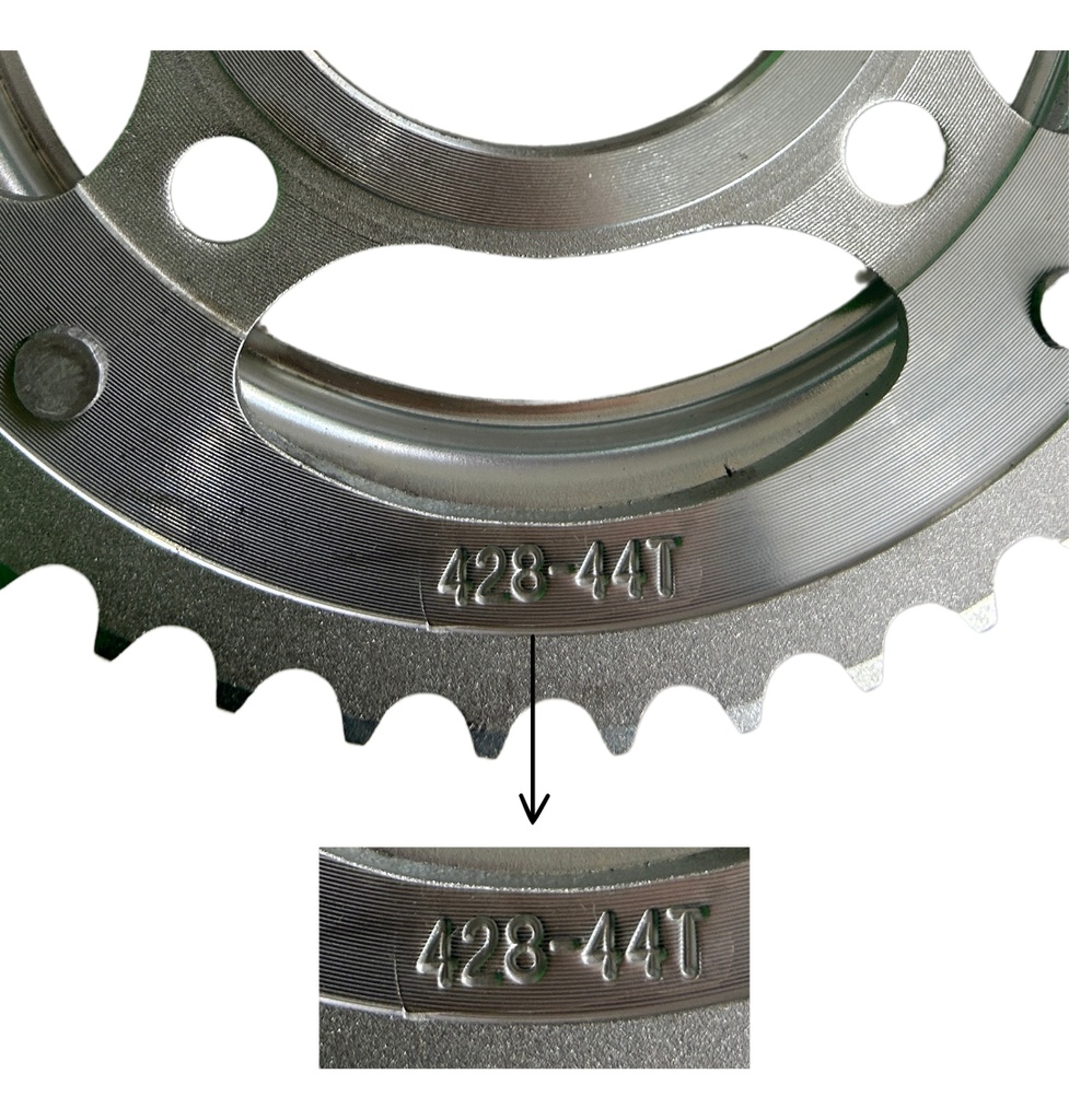 Engrane Traccion Trasero Acero #1045 44t Cargo 125