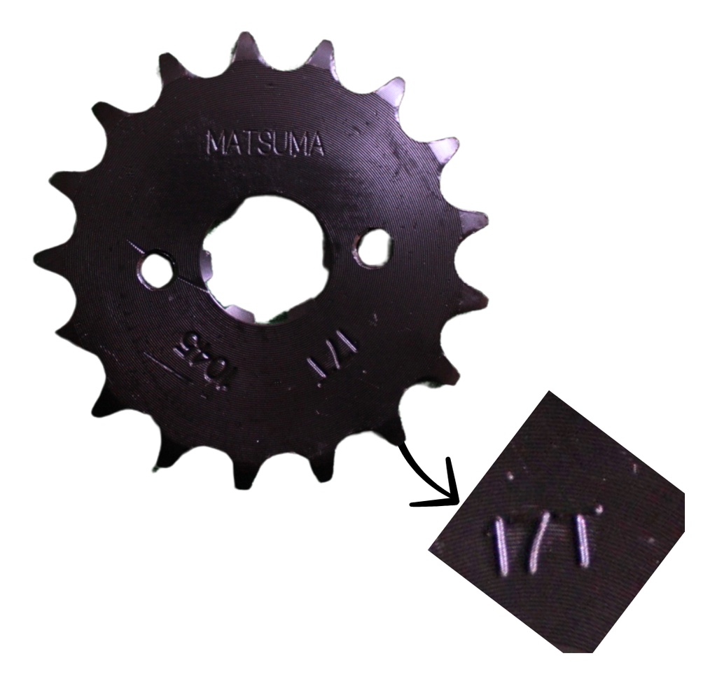 Engrane Traccion Delantero Acero #1045 17t Nxr125