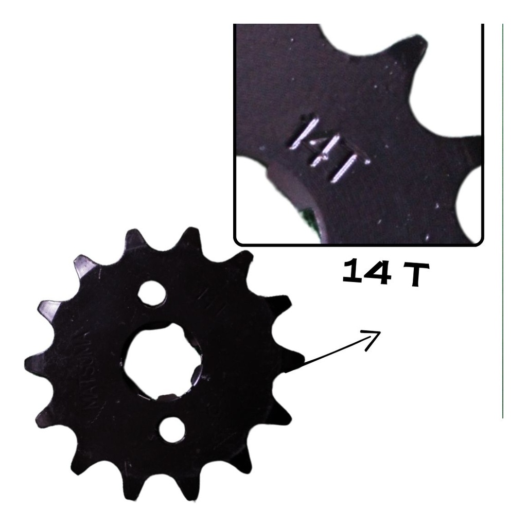 Engrane Traccion Delantero Acero #1045 C-90 Str 14t
