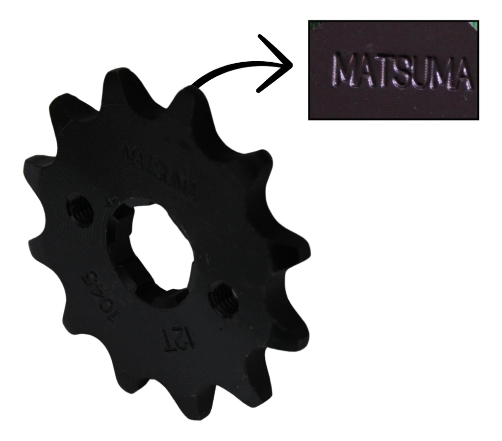 Engrane Traccion Delantero Acero #1045 12t Dm150