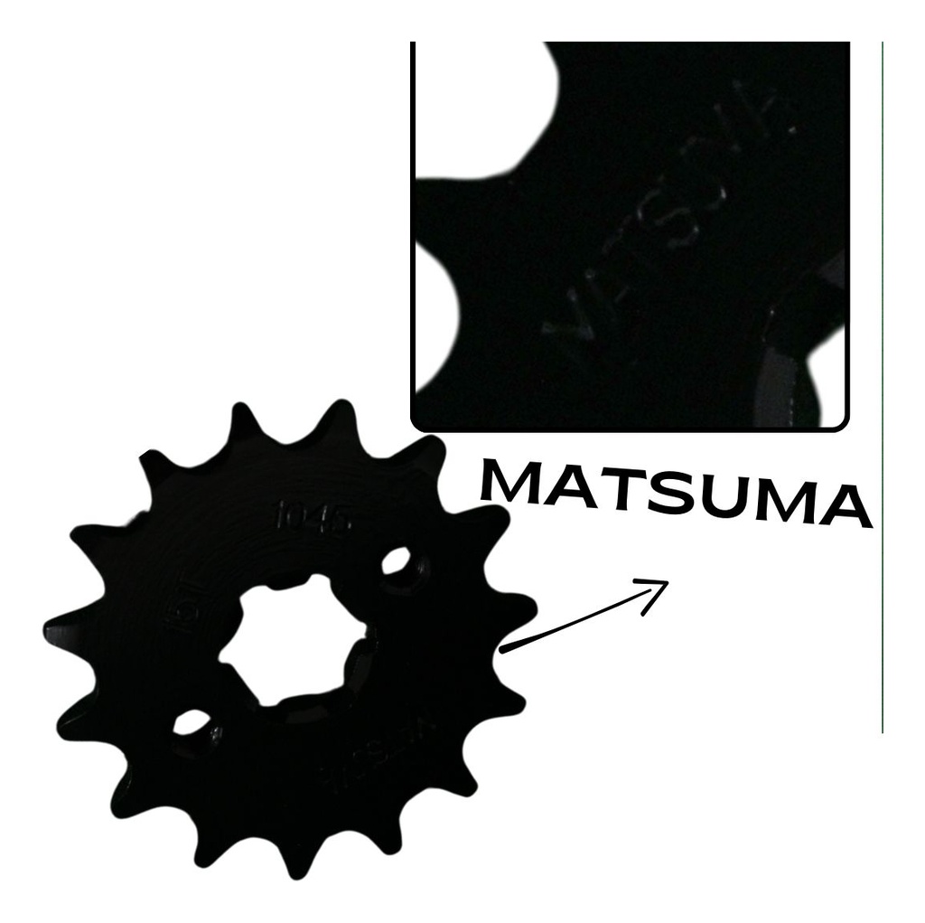 Engrane Traccion Delantero Acero #1045 15t Yamaha Ybr125