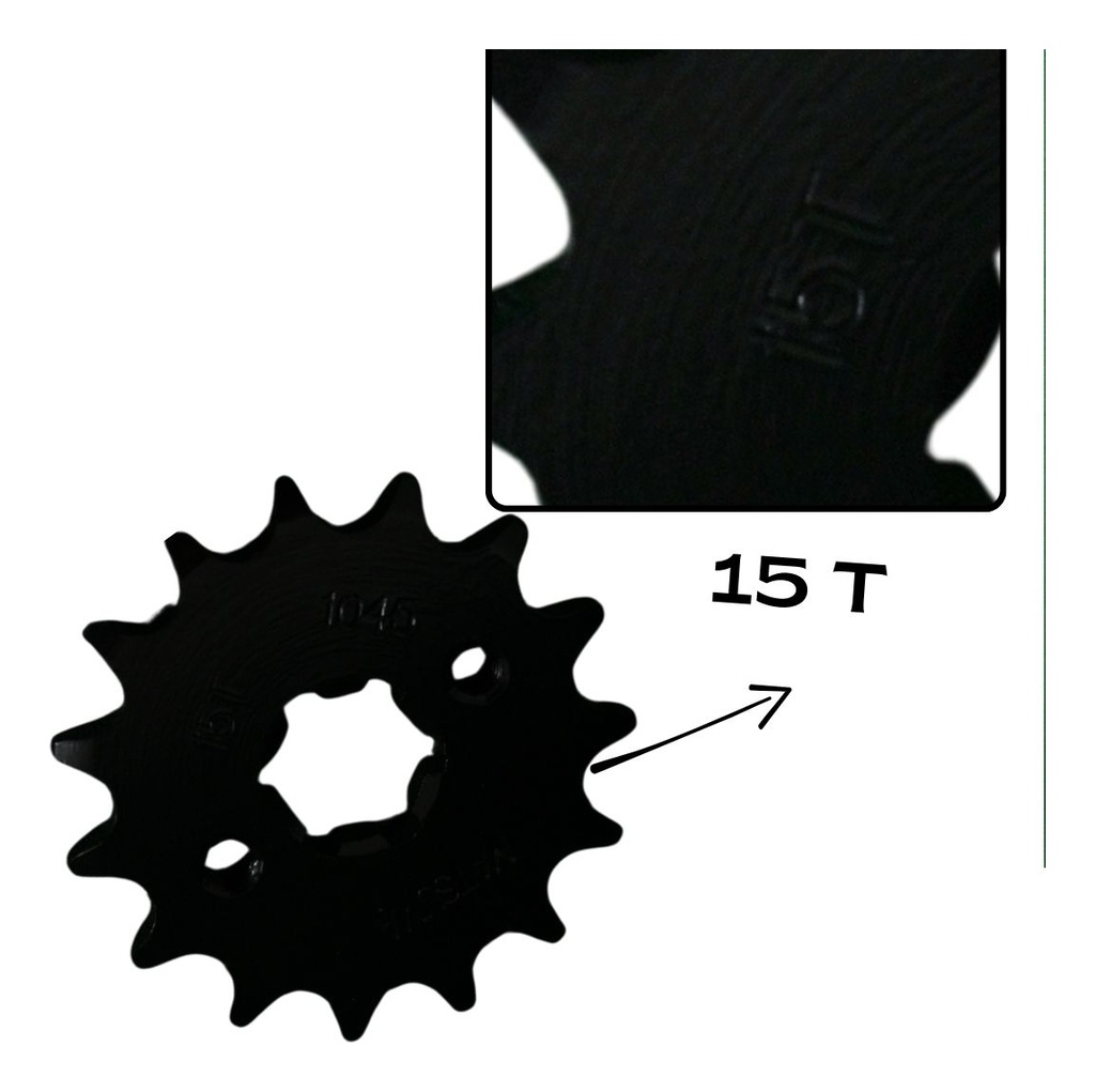 Engrane Traccion Delantero Acero #1045 15t Yamaha Ybr125