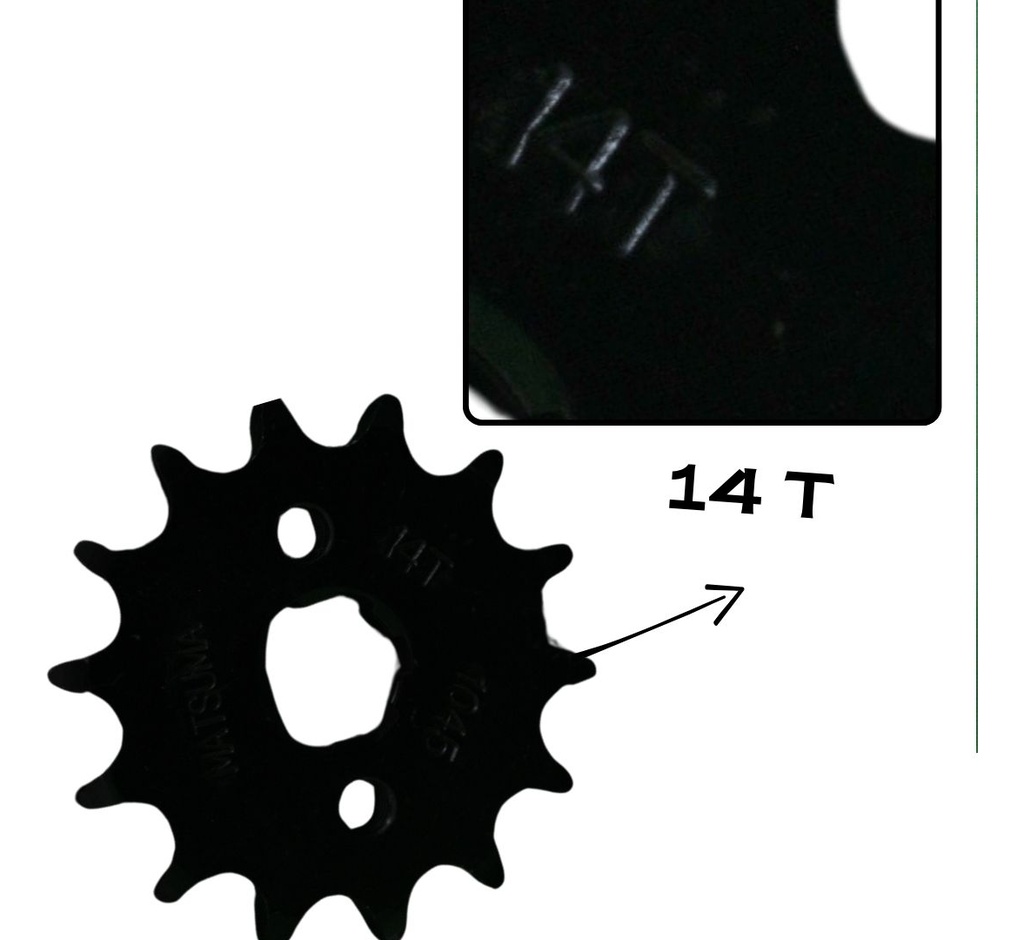 Engrane Traccion Delantero Acero 14t P/ Italika At110 Sport
