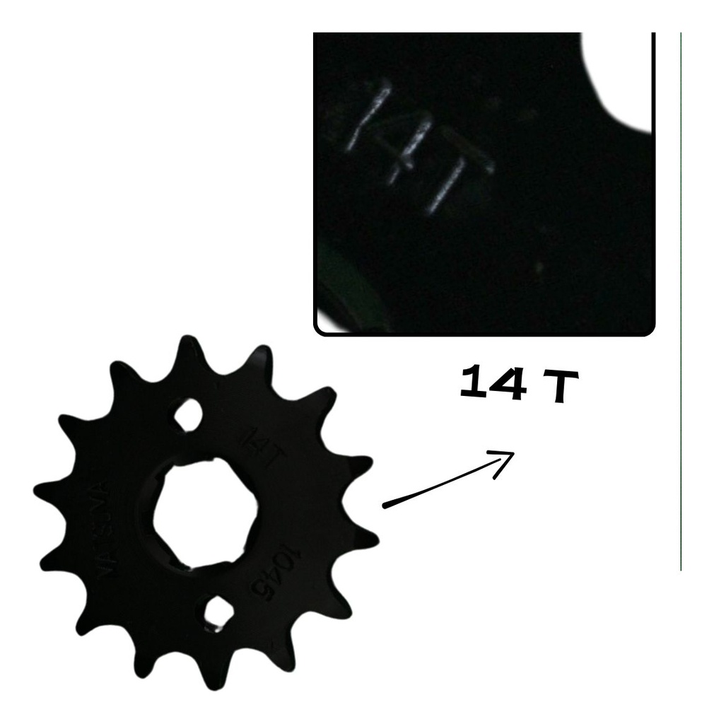 Engrane Tracción Acero #1045 14t 170z - Delantero