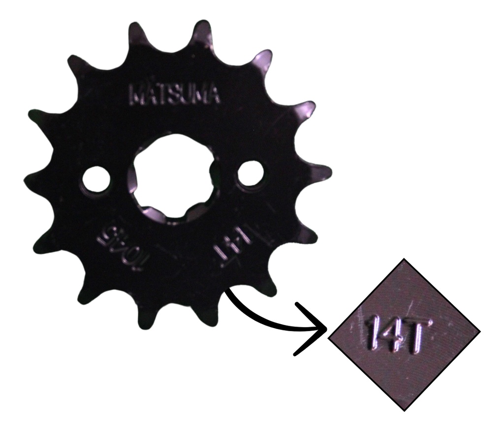 Engrane Traccion Delantero Acero #1045 14t Ar110, At110