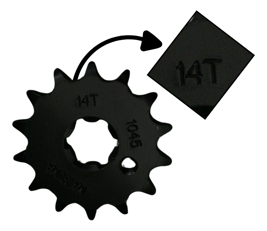 Engrane Traccion Delantero Acero 14t P/ Yamaha Fz16