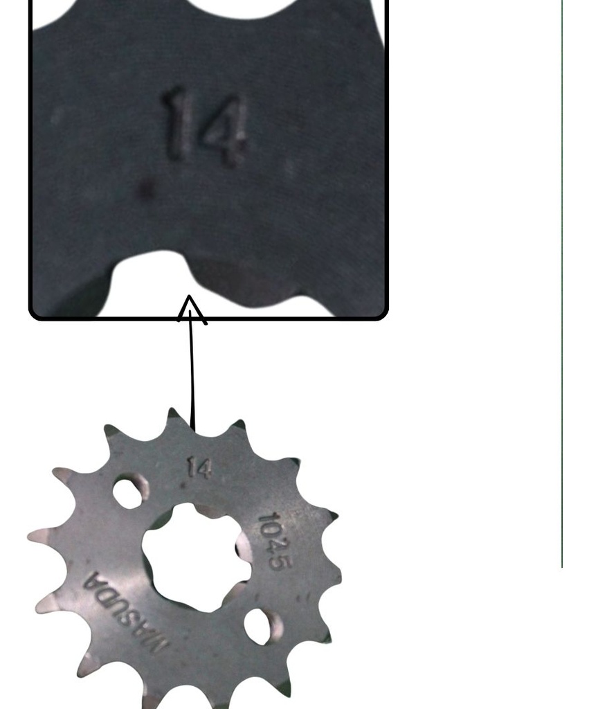 Engrane Traccion Delantero Acero #1045 14t Xtz125