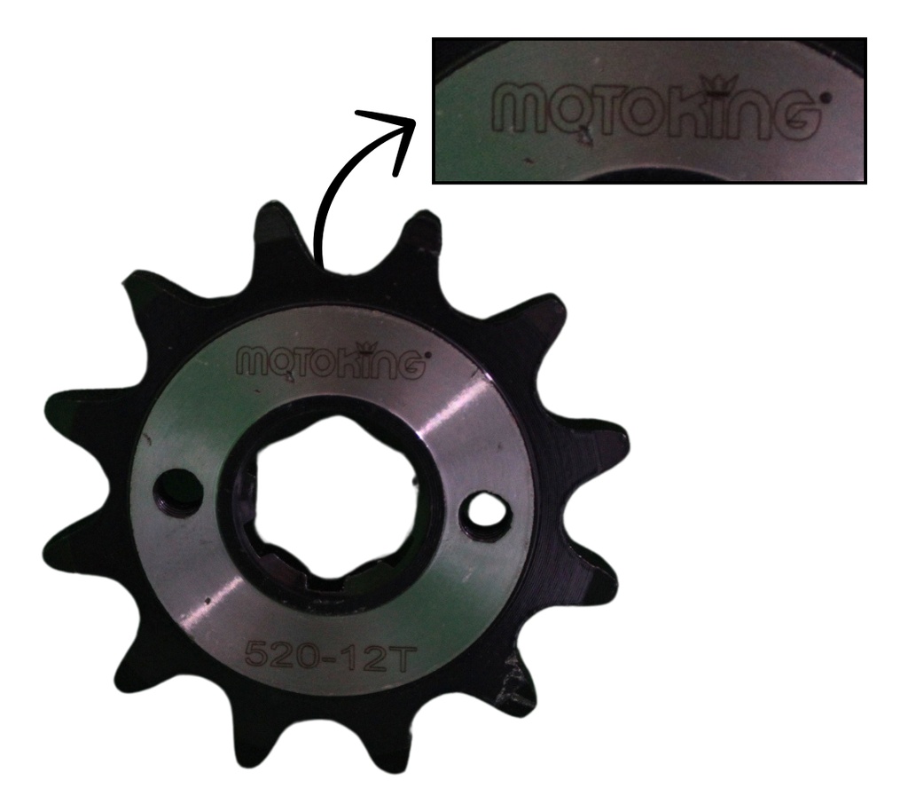 Engrane Traccion Delantero Acero #1045 12t P/ Italika Tc200