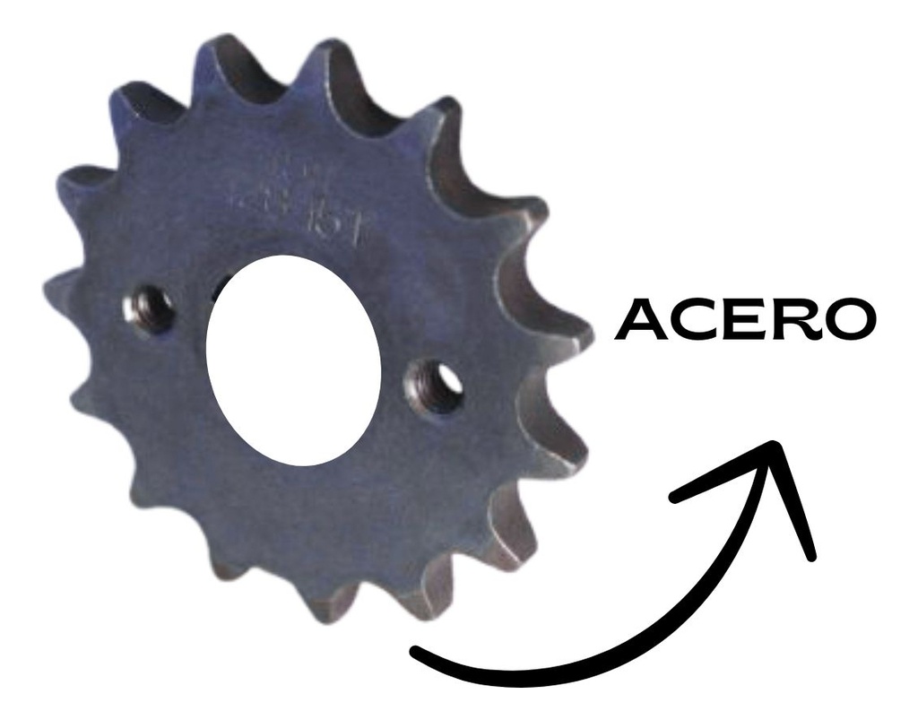 Engrane Traccion Delantero Acero 15t P/ Italika Dt200, Ft180