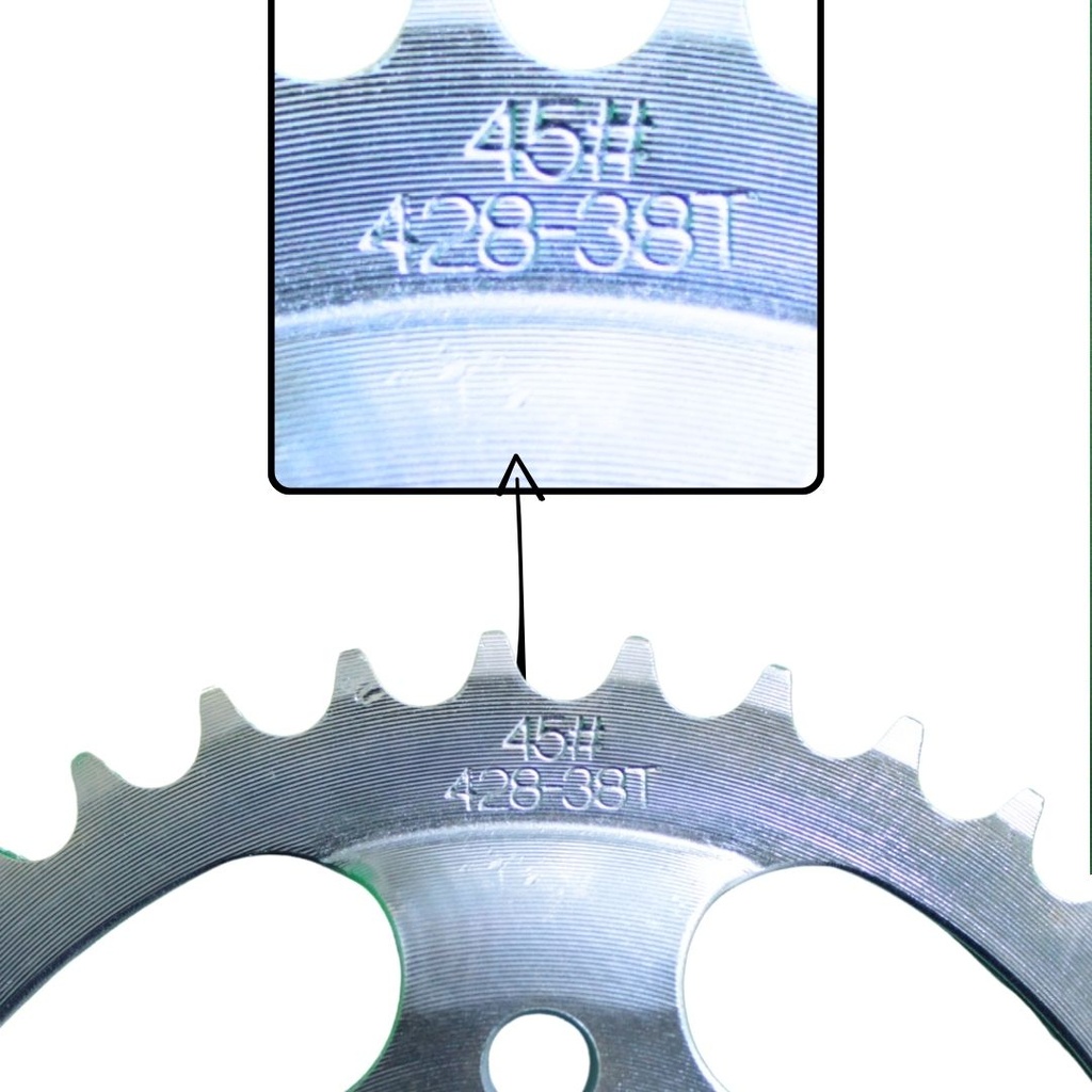 Engrane Traccion Trasero Asero #1045 38t Cgl125 Tool