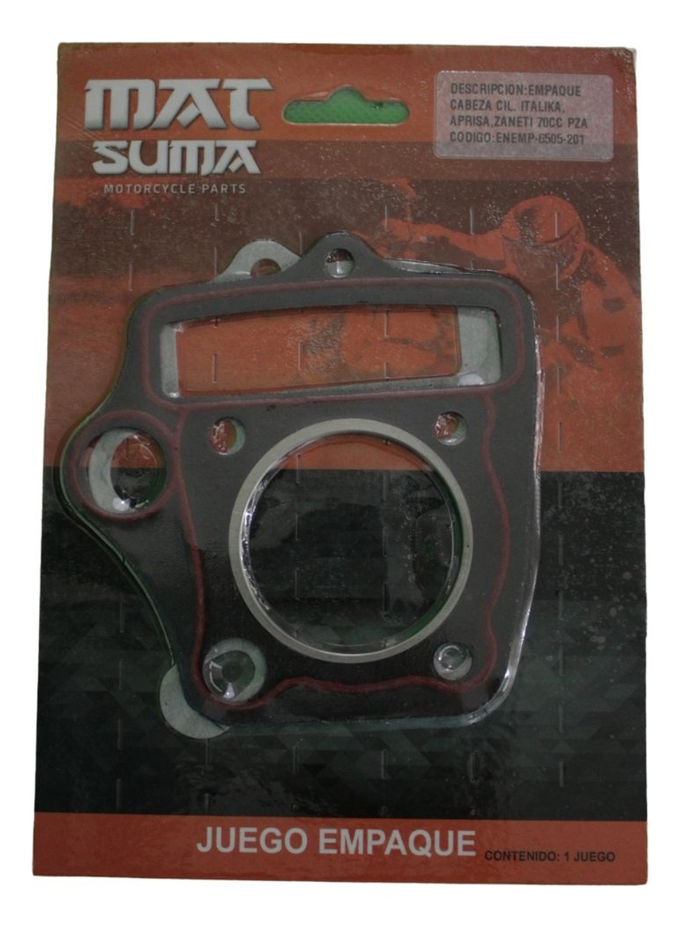 Empaque Cabeza Cilindro Italika, Aprisa, Zaneti 70cc