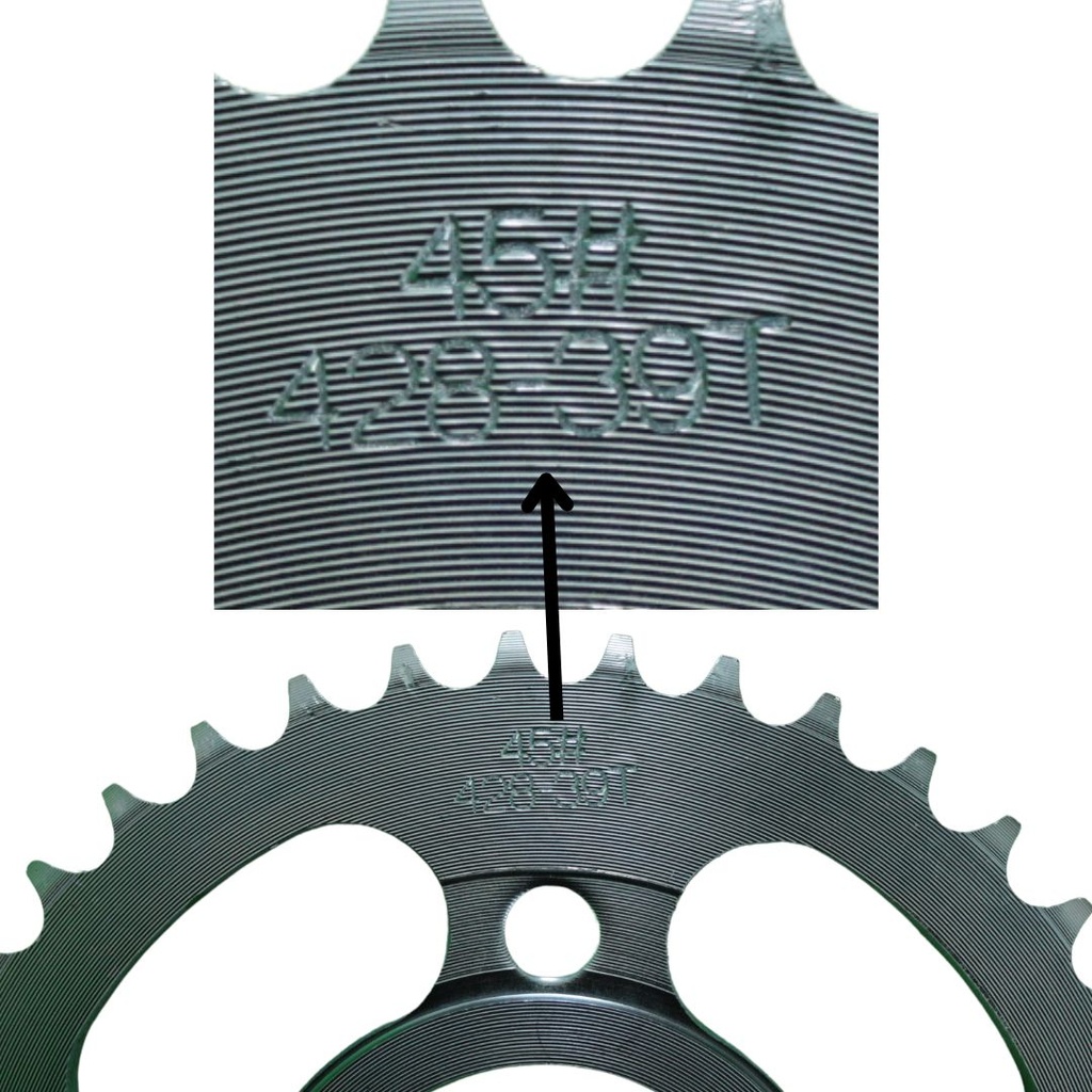 Engrane Traccion Trasero Acero #1045 39t Italika Rc150 2012